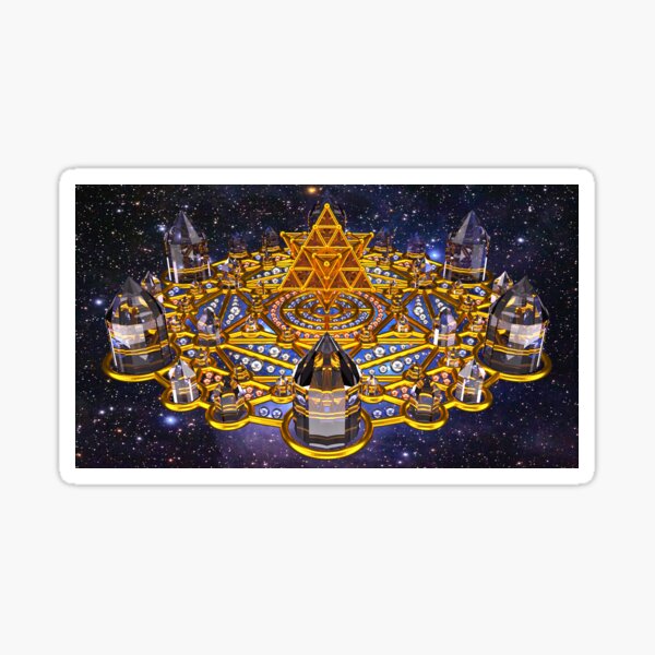 Pleiadian Lightcity Merkaba Stargate Sticker