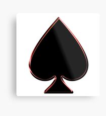 Black Spade Metal Print
