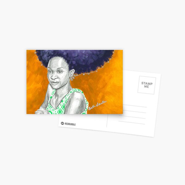 Afro Halo Purple and Yellow (card) Postcard