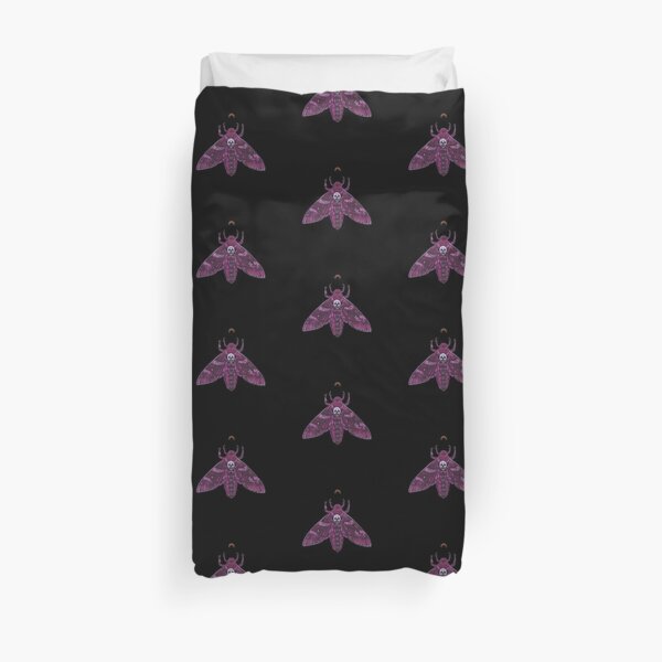 Pink Deathhead Moth Duvet Cover