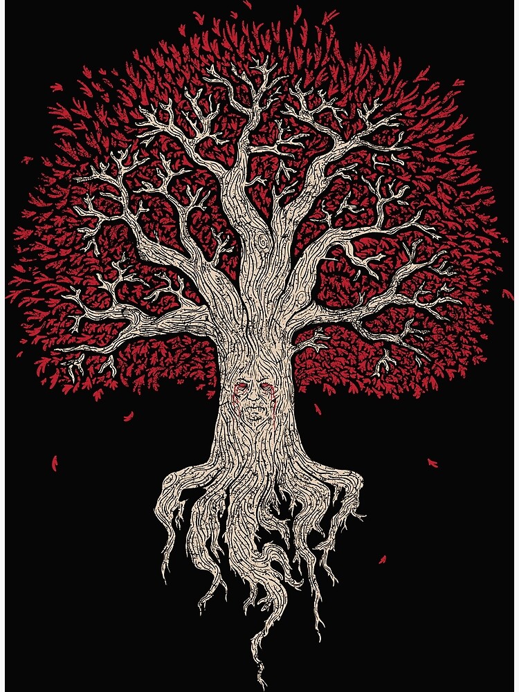 Weirwood Tree Greeting Card By Sharkpants Redbubble