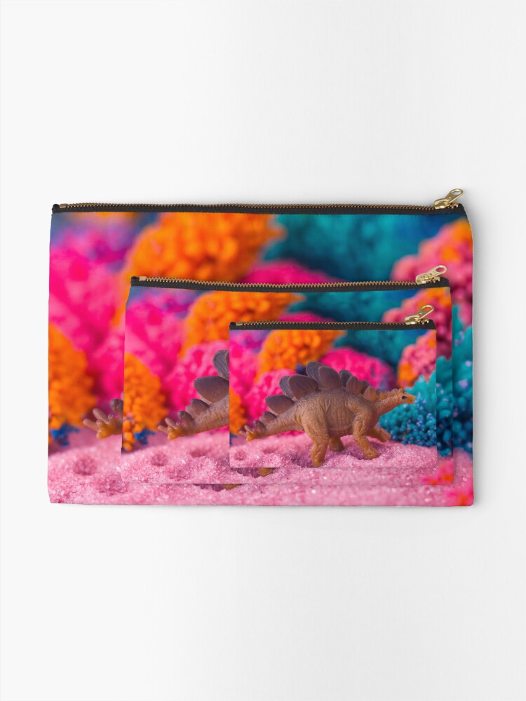 Alternate view of Dino on an Alien Planet Zipper Pouch