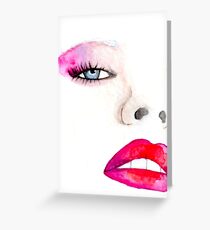 "Faces of Fashion" No.1 Fashion Illustration Greeting Card