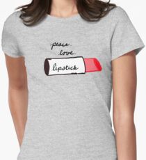 Peace, Love, Lipstick Women's Fitted T-Shirt