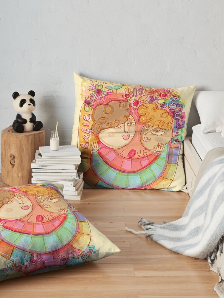 Alternate view of Love & Peace Floor Pillow