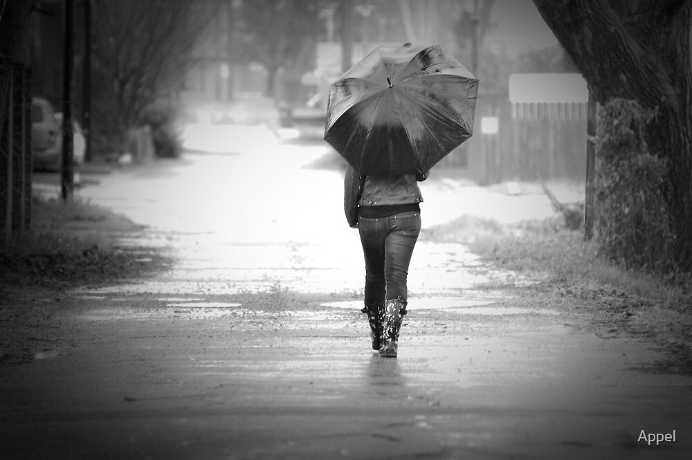 Greg enjoys walking in the rain