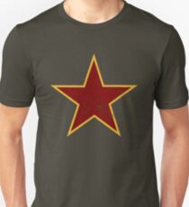 Vintage look Red and Gold Star Unisex T-Shirt