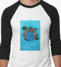 Bridge in the city Men's Baseball ¾ T-Shirt