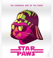 Darth Kitty - Neon Poster