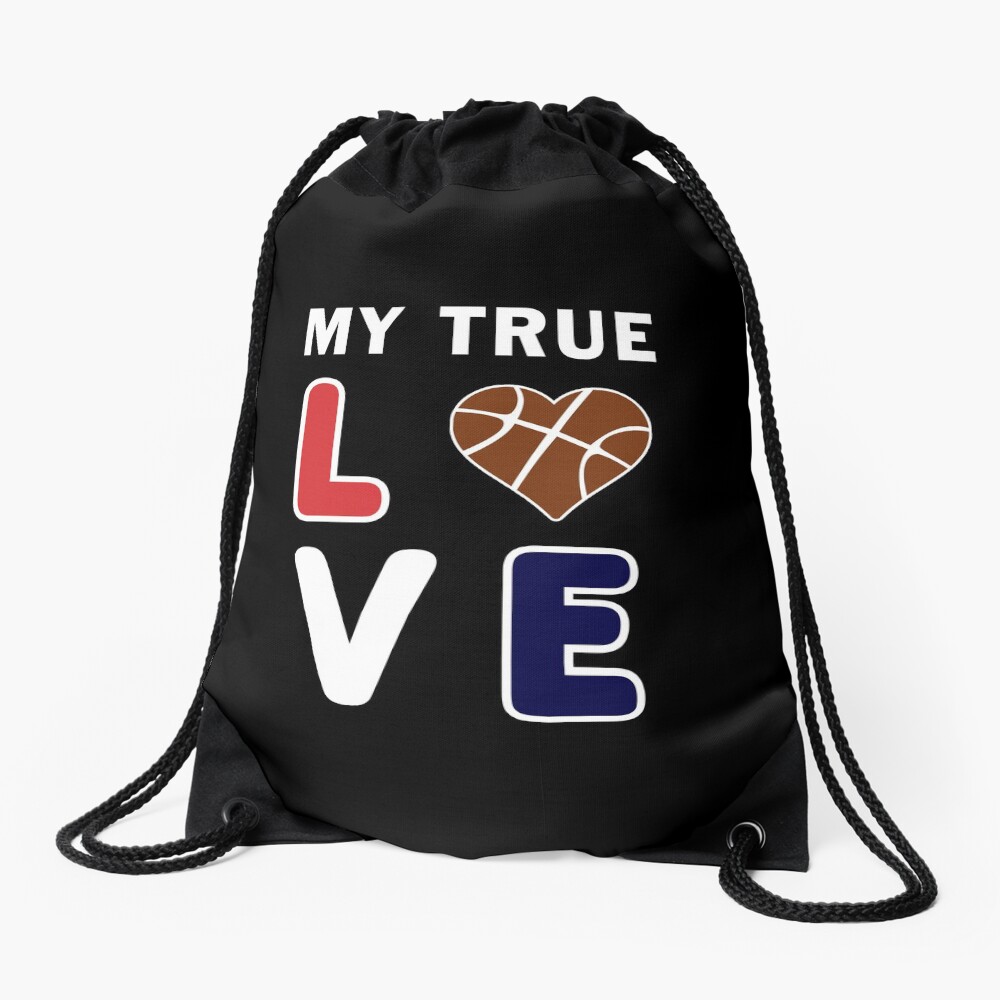 Basketball My True Love kids Coach Team Lover Gift. Drawstring Bag
