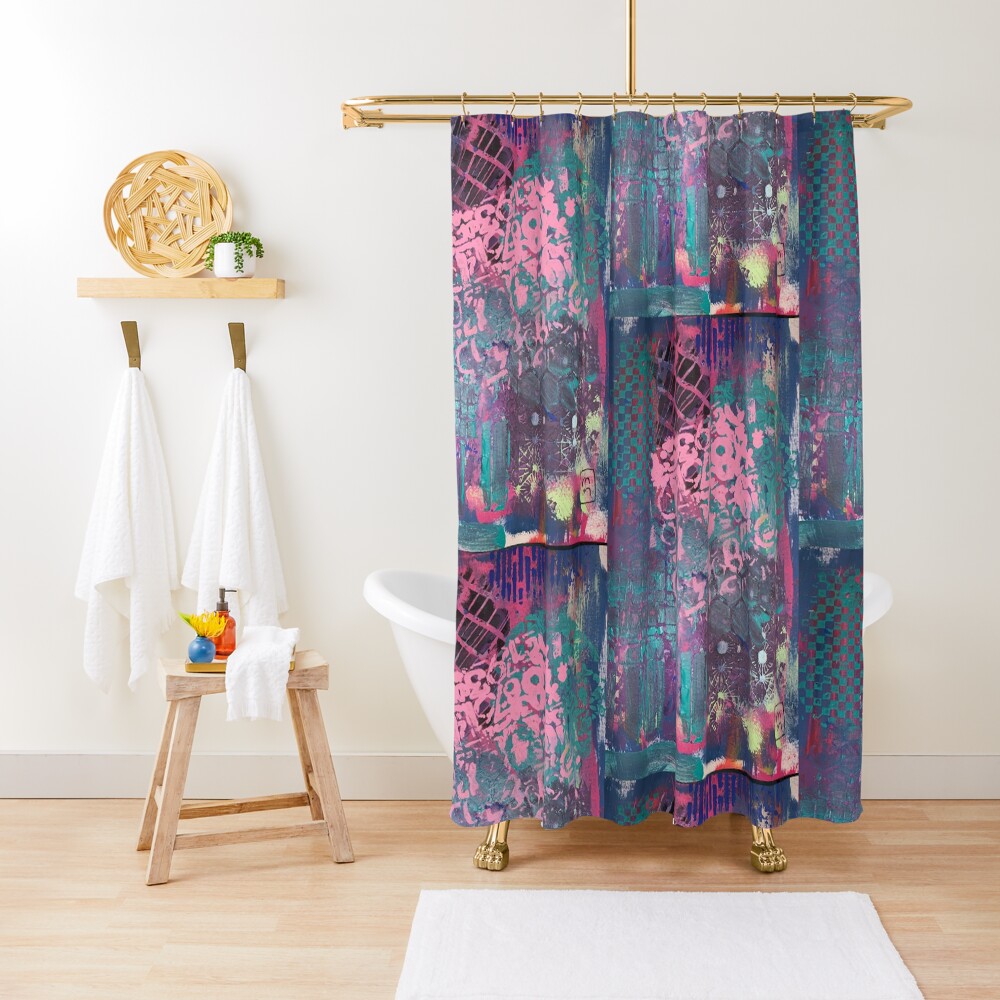 Grungy Pink Princess Shower Curtain