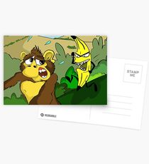 Monkey Banana Irony Postcards