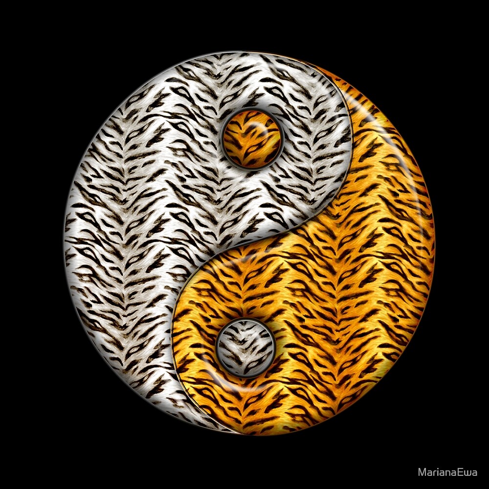 "Tiger Yin Yang 1" by MarianaEwa Redbubble