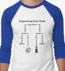 Engineering Flow Chart Men's Baseball ¾ T-Shirt