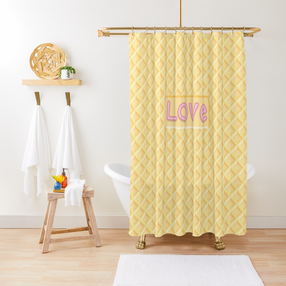 Wafer Cookie Love Shower Curtain