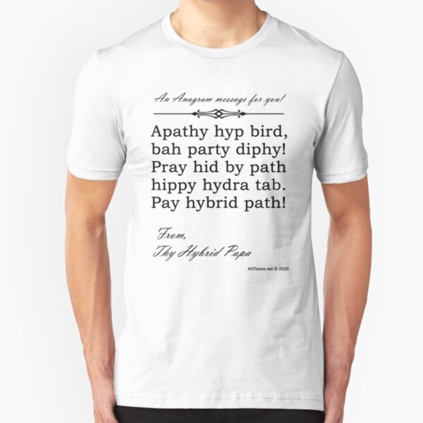 Happy Birthday Anagram Slim Fit T-Shirt