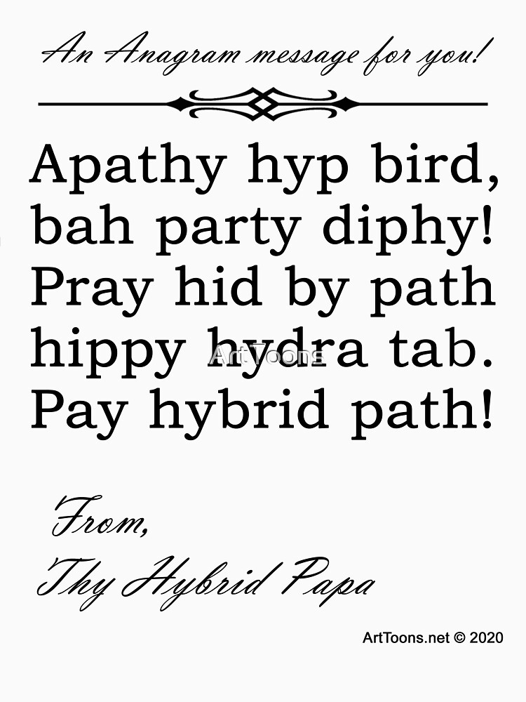 Happy Birthday Anagram by ArtToons