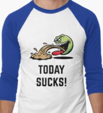 Today Sucks! (Emoticon Smiley Meme) Men's Baseball ¾ T-Shirt