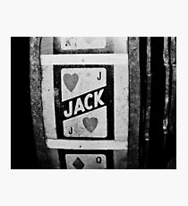 jack of hearts: vintage poker machine Photographic Print
