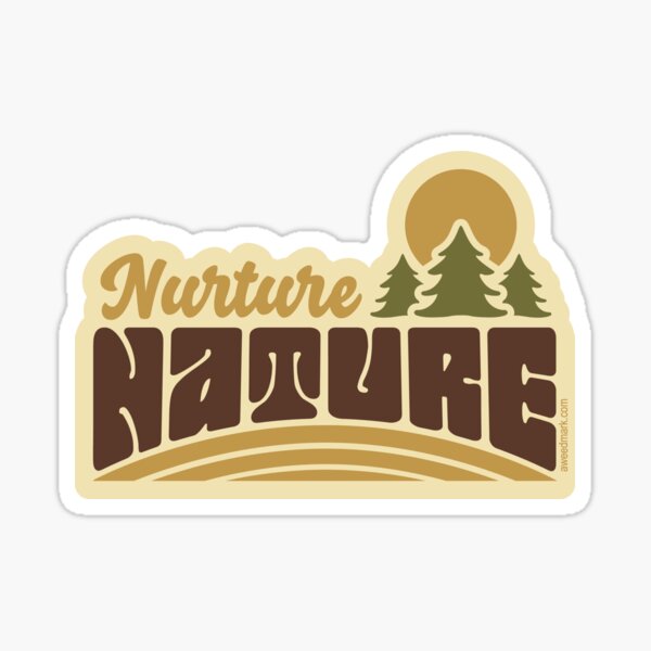 Retro Nurture Nature Sticker