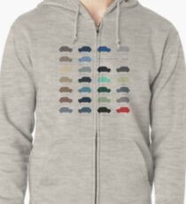 Austin Mini classic - 60's original car colours Zipped Hoodie