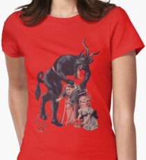 Merry Christmas from Krampus! Women's Fitted T-Shirt
