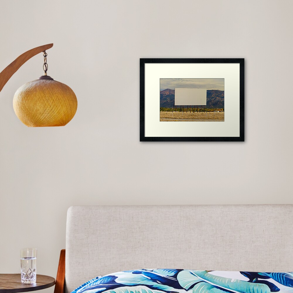 Retro Drive-In Theater Framed Art Print