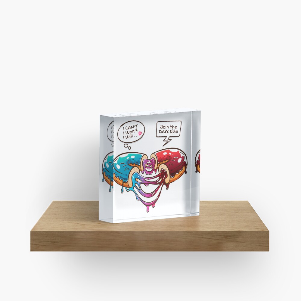 Join the Dark Side and Be my Valentine! I cant! I wont! I will ... Acrylic Block