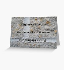 Employee Service Anniversary Thank You Card - Cement Wall Greeting Card