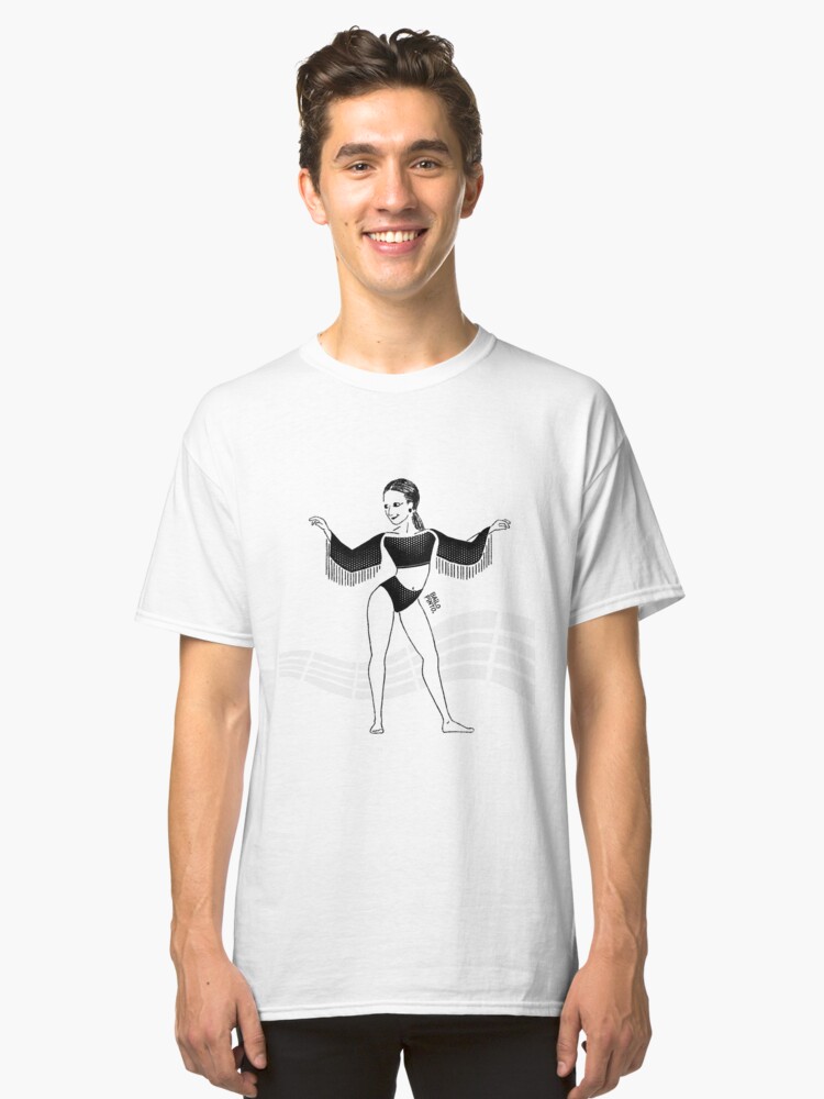 Vista alternativa de Camiseta clásica Bailarina de salsa preparada para el show