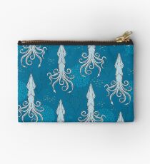 Deep under the Sea Blue Cephalopods Octopus Studio Pouch