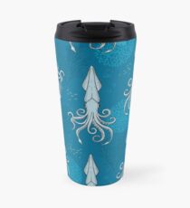 Deep under the Sea Blue Cephalopods Octopus Travel Mug