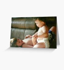 Two Brothers Playing Greeting Card