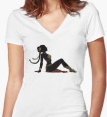 Slave Girl Mudflap Women's Fitted V-Neck T-Shirt