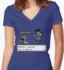 Crossover Pokemon - Dragonball Coloured balls Women's Fitted V-Neck T-Shirt