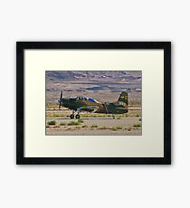 An A-1 Skyraider landing. Framed Print