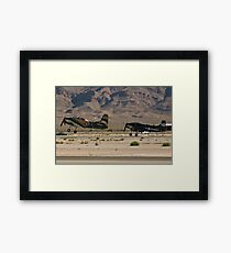 Pair of A-1 Skyraiders take off. Framed Print