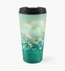 Green Water Drops Travel Mug