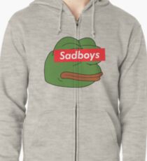 rare pepe sadboy Zipped Hoodie