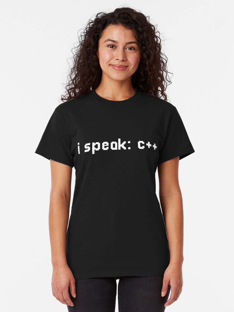 Alternate view of I can speak C++ Classic T-Shirt