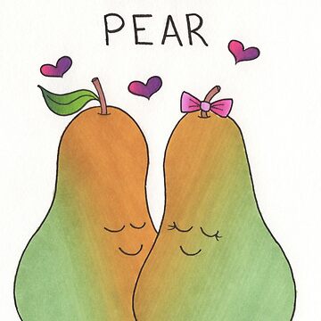 The Perfect Pair of Pear Valentine's Day Card 6431766 Vector Art