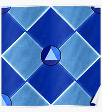 Steven Universe Sapphire-Inspired Pattern Poster