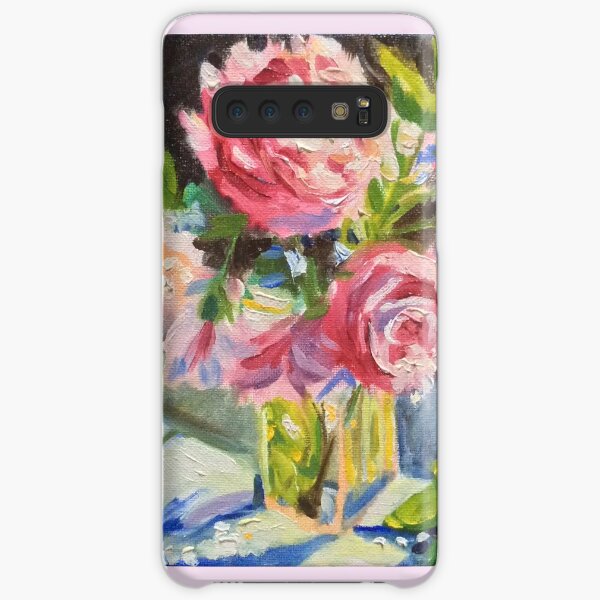 Pink flowers and cool evening shadows by American Artist Hilary J. England Samsung Galaxy Snap Case
