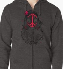 KRIEG FRIEDEN Hoodie mit Reißverschluss