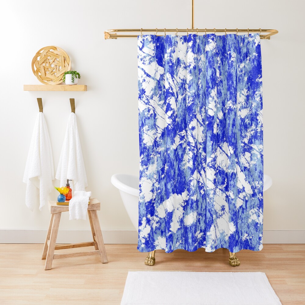Blue rust Shower Curtain