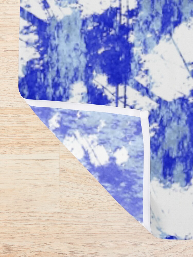 Alternate view of Blue rust Shower Curtain