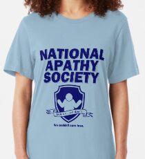 National Apathy Society Blue Slim Fit T-Shirt