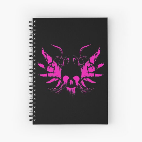 Rock & Metal Skull Design Hot Pink Spiral Notebook