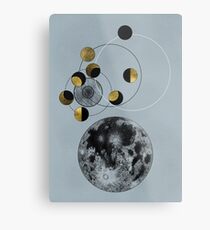 Phases of the Blue Moon Metal Print