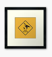 Lámina enmarcada Nene Crossing, señal de advertencia de tráfico, Hawaii